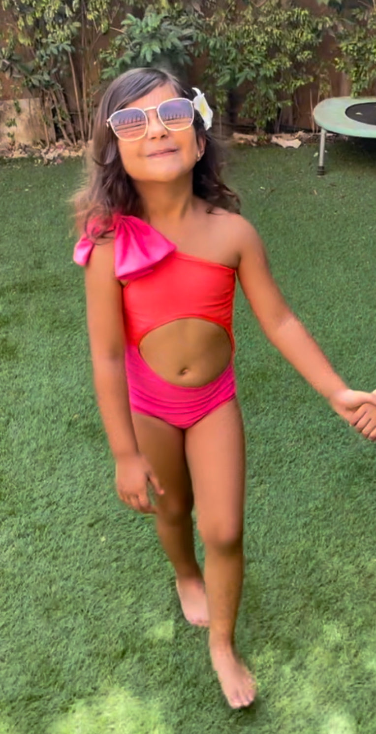 Bowkini (fuschia orange)